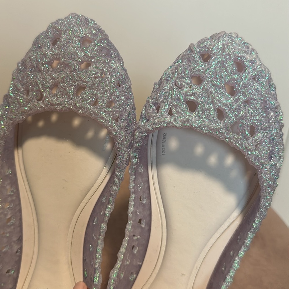 Stunning Melissa Campana flats in iridescent white detail. - Picture 11 of 11